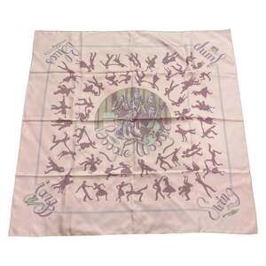 HERMES Pink Silk Scarf
